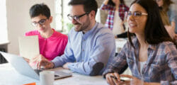 Faculty go through training with one another